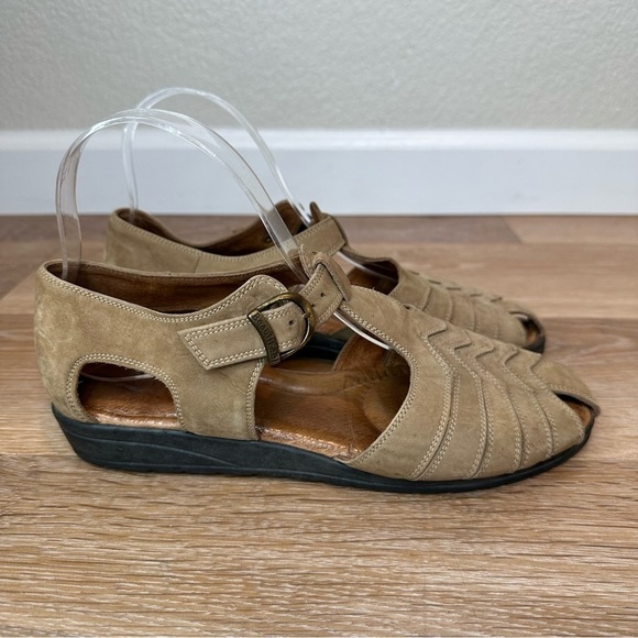 Beautifeel Taupe Leather Women's Sandals, Size 9- 9.5 - Picture 4 of 11